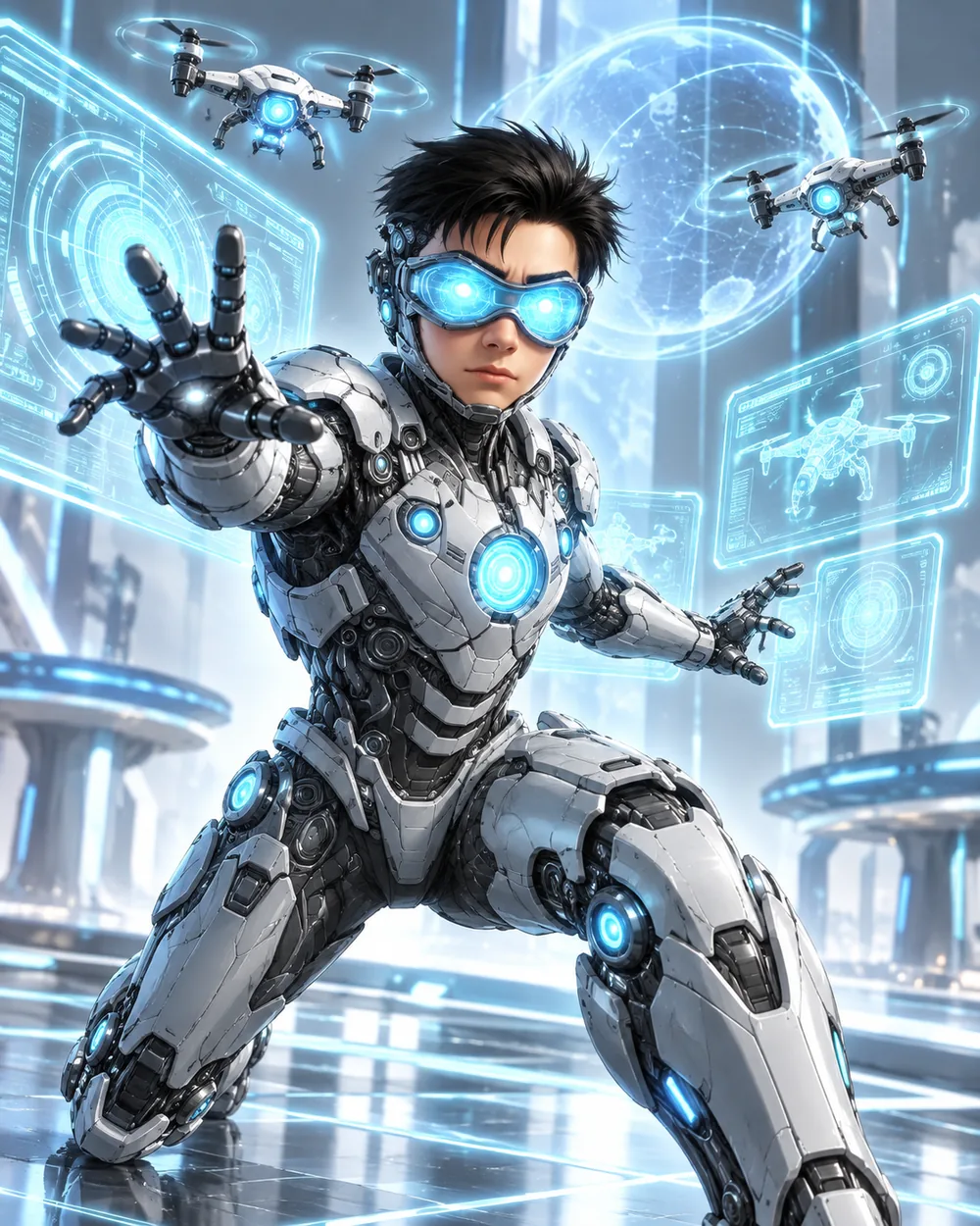 Gadget Hacker UHU character development artwork